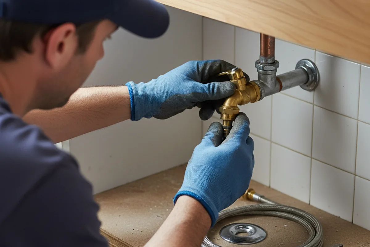 Shutoff valve and fitting work during Faucet and Fixture Repair in Nixon